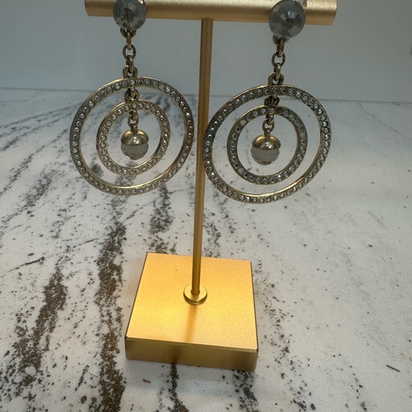 Swarovski Gold Crystal Earrings - Picture 10 of 10